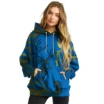 Customized Leeds United Deer Silhouette Blue Hoodie Best Selling