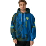 Customized Leeds United Deer Silhouette Blue Hoodie Best Selling