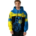 Customized Leeds United Grim Reaper Blue Black Hoodie Best Selling