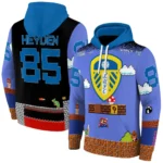 Customized Leeds United Mario Blue Black Hoodie Best Selling