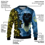 Customized Leeds United Skull Collage Blue Sweater Best Selling