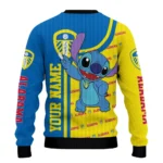 Customized Leeds United Stitch Art Prints Blue Sweater Best Selling