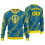 Customized Leeds United Stripe Motion Blue Sweater Best Selling