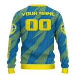 Customized Leeds United Stripe Motion Blue Sweater Best Selling