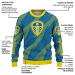 Customized Leeds United Stripe Motion Blue Sweater Best Selling