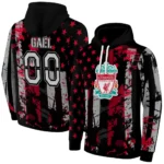 Customized Liverpool Distressed Flag Red Black Hoodie Best Selling