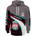 Customized Liverpool Hexagonal Mesh Red Black Gray Hoodie Best Selling