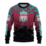 Customized Liverpool Pixel Flow Red Black Sweater Best Selling
