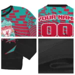 Customized Liverpool Pixel Flow Red Black Sweater Best Selling