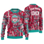 Customized Liverpool Streak Overlay Red Sweater Best Selling