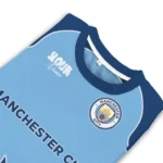 Customized Manchester City Flame Border Sky Blue Sweater Best Selling