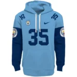 Customized Manchester City Minimal Design Sky Blue Hoodie Best Selling