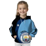Customized Manchester City Minimalist Design Sky Blue Black Hoodie Best Selling