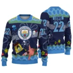 Customized Manchester City Spongebob Designs Blue Sweater Best Selling