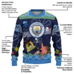 Customized Manchester City Spongebob Designs Blue Sweater Best Selling