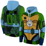 Customized Manchester City Superhero Armor Sky Blue Green Hoodie Best Selling