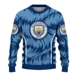 Customized Manchester City Swirl Flow Sky Blue Sweater Best Selling