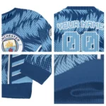 Customized Manchester City Swirl Flow Sky Blue Sweater Best Selling