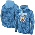Customized Manchester City Tie Dye Pattern Sky Blue Hoodie Best Selling