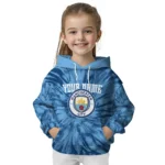 Customized Manchester City Tie Dye Pattern Sky Blue Hoodie Best Selling