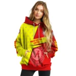 Customized Manchester United Abstract Shape Red Hoodie Best Selling