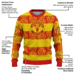 Customized Manchester United Bulldog Motif Sweater Best Selling