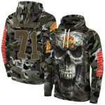 Customized Manchester United Camo Skull Hoodie Best Selling