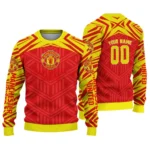 Customized Manchester United Chevron Pattern Red Sweater Best Selling