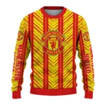 Customized Manchester United Chevron Rows Red Sweater Best Selling