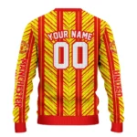 Customized Manchester United Chevron Rows Red Sweater Best Selling