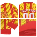 Customized Manchester United Chevron Rows Red Sweater Best Selling
