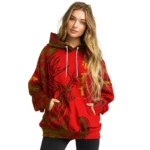 Customized Manchester United Deer Silhouette Red Hoodie Best Selling