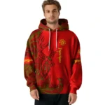 Customized Manchester United Deer Silhouette Red Hoodie Best Selling