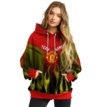 Customized Manchester United Flame Design Red Hoodie Best Selling