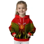 Customized Manchester United Flame Design Red Hoodie Best Selling