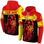 Customized Manchester United Grim Reaper Red Black Hoodie Best Selling