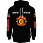 Customized Manchester United Punisher Skull Black Hoodie Best Selling