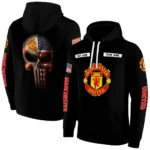 Customized Manchester United Punisher Skull Black Hoodie Best Selling