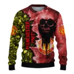Customized Manchester United Skull Collage Red Sweater Best Selling