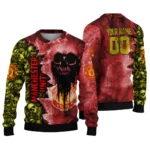 Customized Manchester United Skull Collage Red Sweater Best Selling