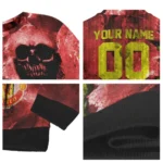 Customized Manchester United Skull Collage Red Sweater Best Selling