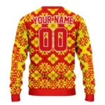 Customized Manchester United Snowflake Matrix Red Sweater Best Selling