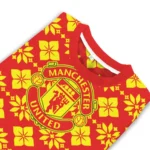 Customized Manchester United Snowflake Matrix Red Sweater Best Selling