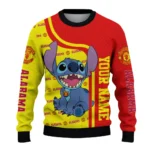 Customized Manchester United Stitch Art Prints Red Sweater Best Selling