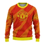 Customized Manchester United Stripe Motion Red Sweater Best Selling