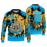 Customized Newcastle United Burst Swirl Blue Sweater Best Selling