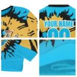 Customized Newcastle United Burst Swirl Blue Sweater Best Selling