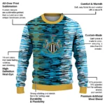 Customized Newcastle United Camouflage Stripe Blue White Sweater Best Selling