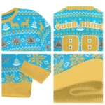 Customized Newcastle United Christmas Designs Blue Sweater Best Selling