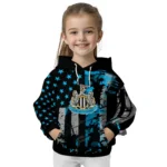 Customized Newcastle United Distressed Flag Blue Black Hoodie Best Selling